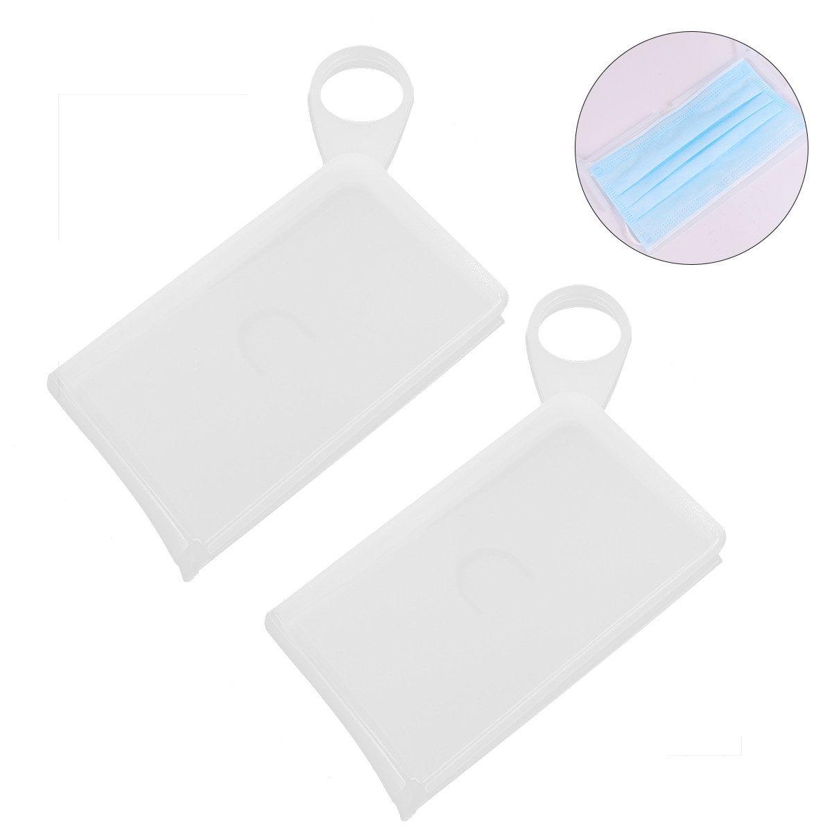 2 шт. плоский силиконовый конт – обзор и цена Face Mask Storage Box