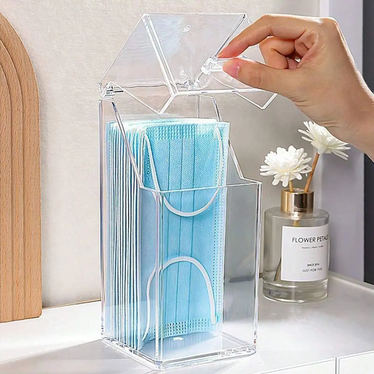 1/2 шт.-прозрачный ящик для хр – обзор и цена Face Mask Storage Box