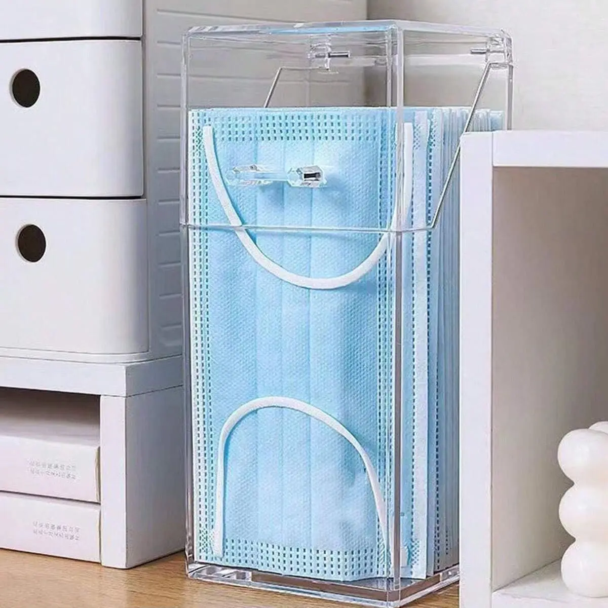 1/2 шт.-прозрачный ящик для хр – обзор и цена Face Mask Storage Box